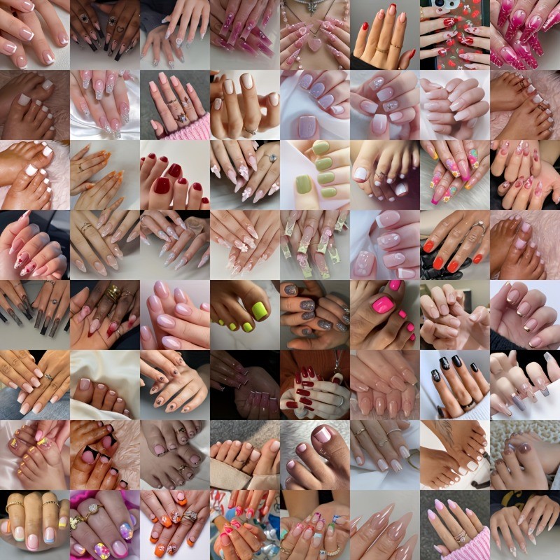 240 Pieces/10 Packs Mixed Color Random Combination Medium, Sparkling Nail Art