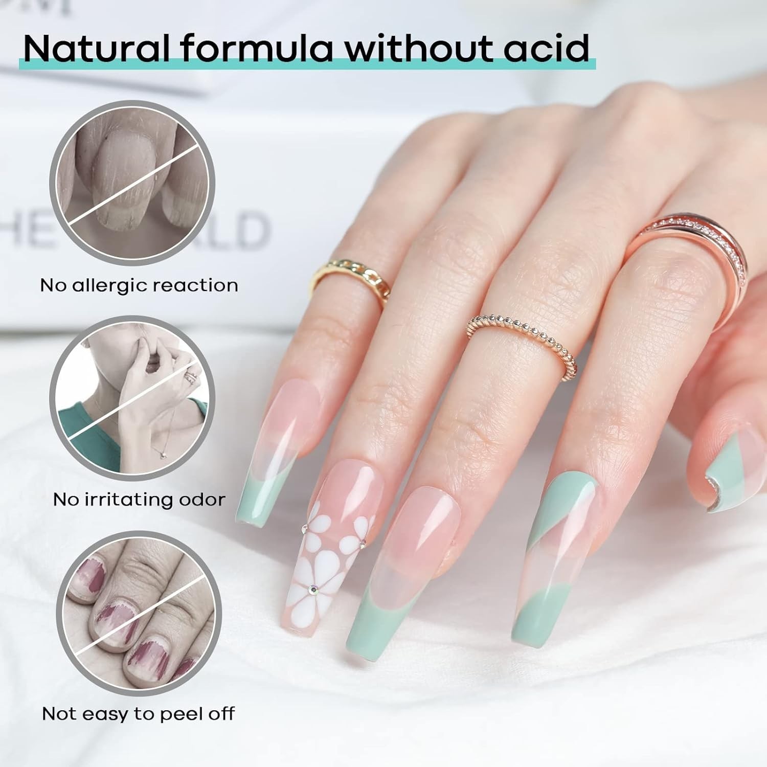 modelones 15 ml Nail Dehydrator and Primer Acid Free Base Coat Natural Prep D…