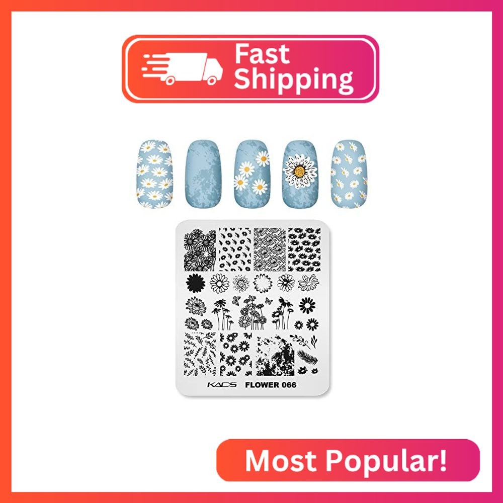 KADS Nail Stamping Template Sunflower Nail Stencil Nail Stamp Decoration Plate D