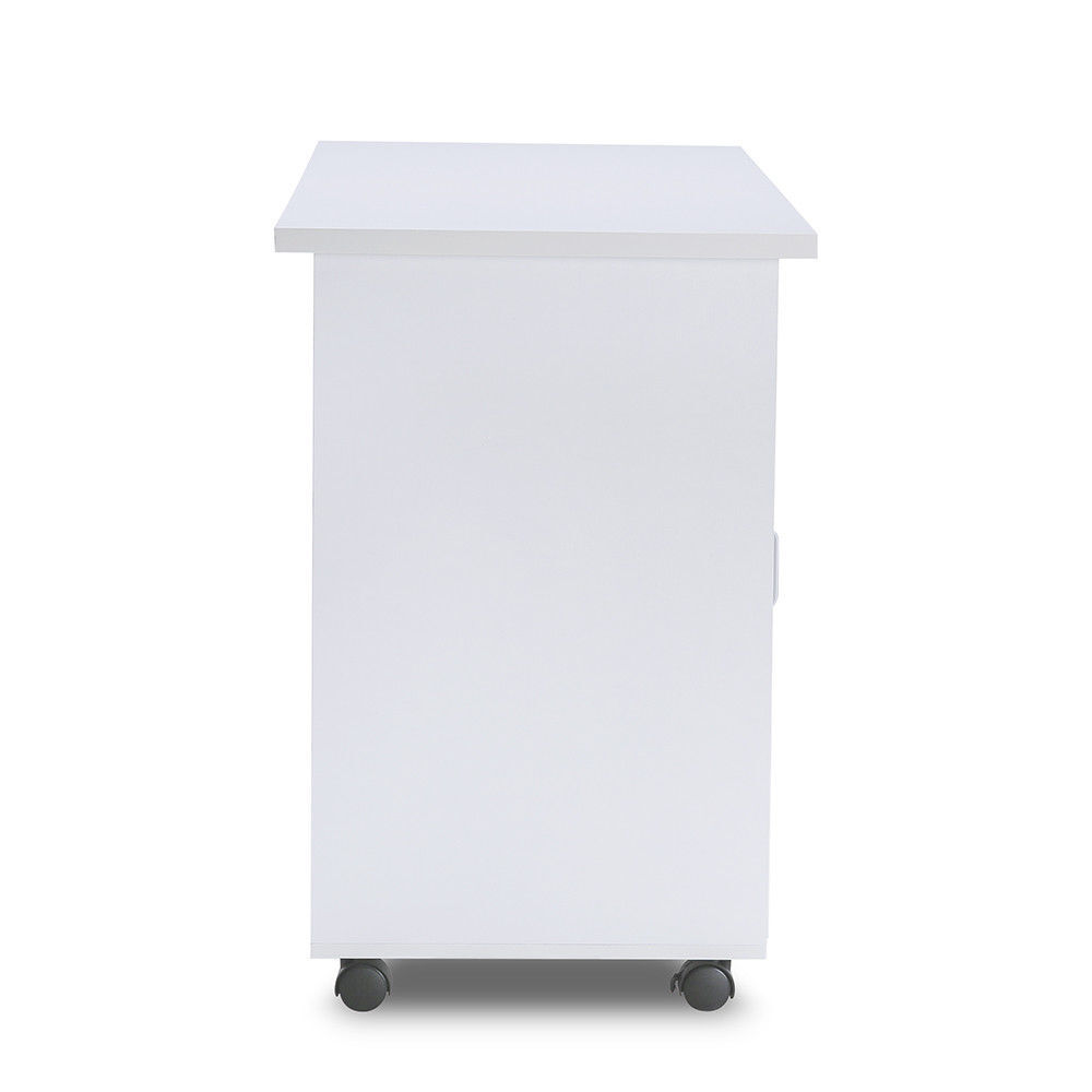 Manicure Nail Table Station Spa Beauty Salon Wheel Desk with Door & 4 Drawers
