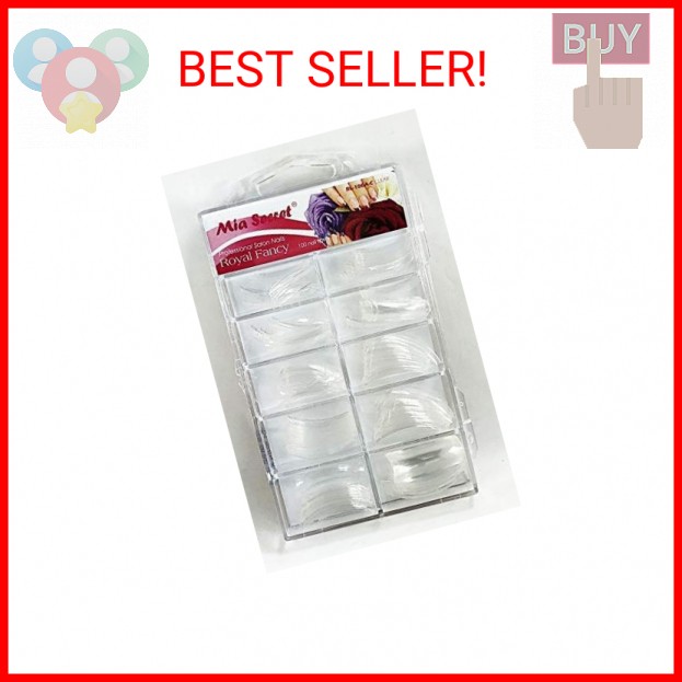 Mia Secret – Nail Tip Royal Fancy 100PC 500PC – Clear/White/Natural (100 Clear)