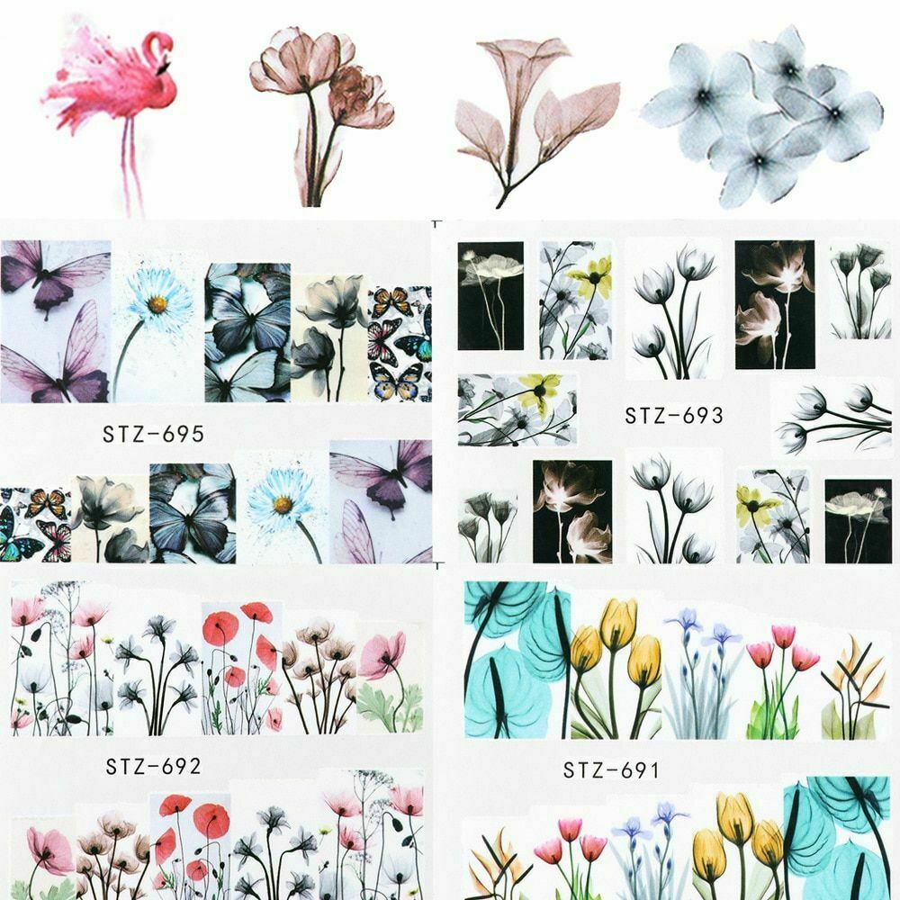 Nail Art Sticker Water Decal Rose Flower Decoration Slider Polish Foil Paper NS5