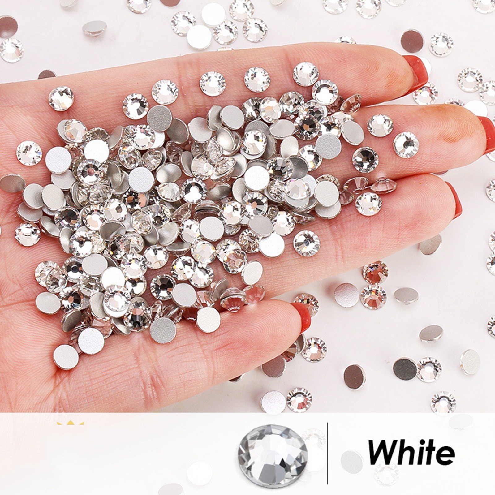1440 Pcs FlatBack Crystal Rhinestone Gemstones Diamantes 2mm SS06 Nail Art DIY