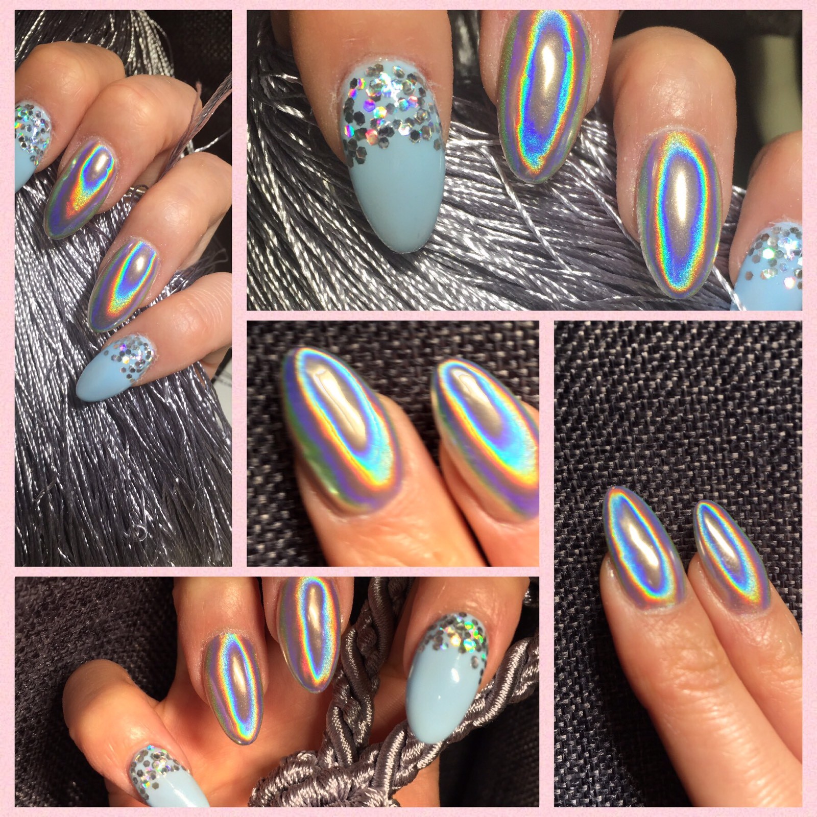 UNICORN NAIL POWDER HOLOGRAPHIC EFFECT MIRROR HOLO CHROME NAILS PIGMENT 15µ! Q15