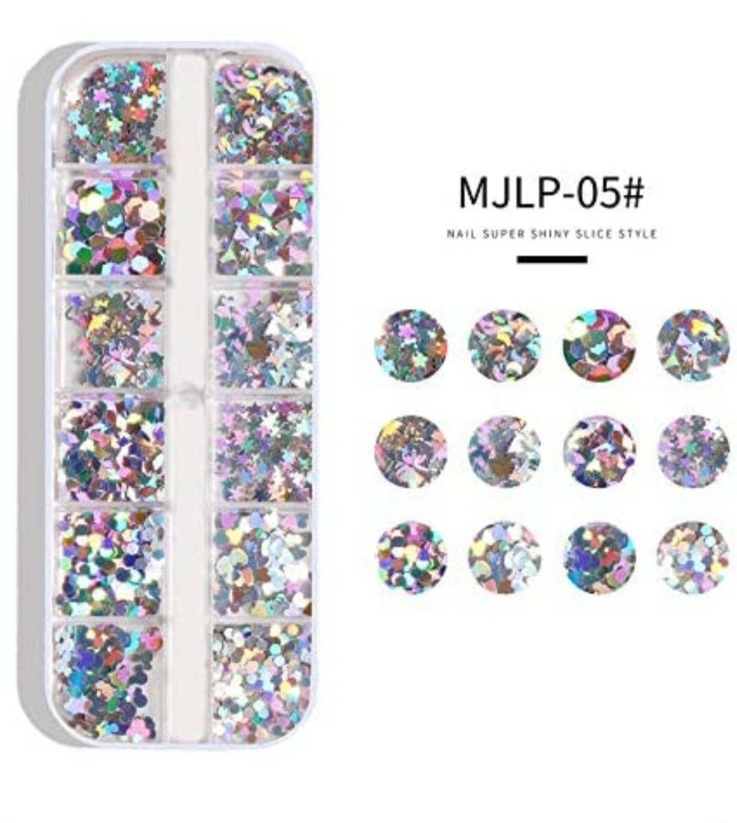 8 boxes Nail Glitter 3D Sequins by Artdone Butterfly Heart Manicure Art Acrylic