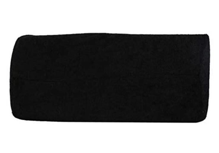 Black Soft Plush Manicure Nail Art Hand Cushion Pillow in Black 28cm X 12cm X 7