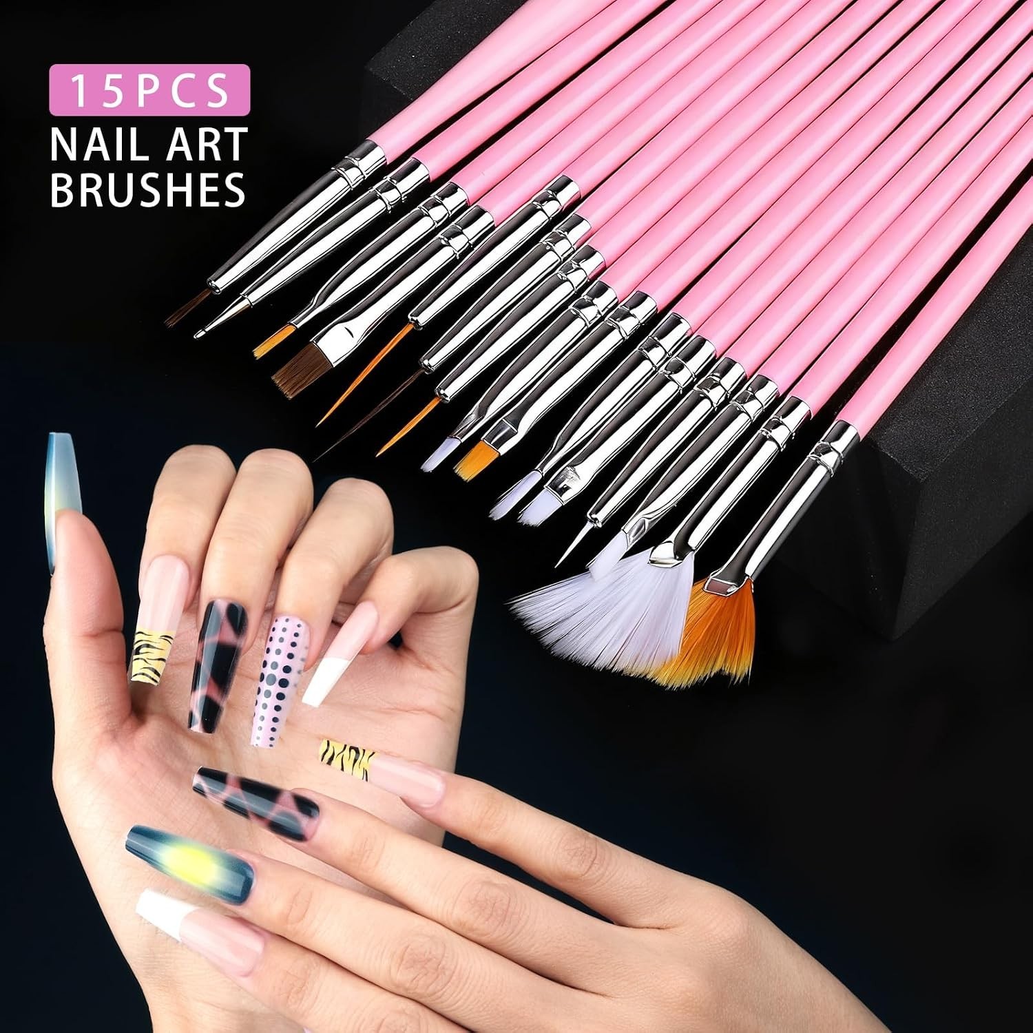 4 Boxes Nail Charms and Gems Set, Nail Rhinestones Nail Kit with Nail Art Bru…