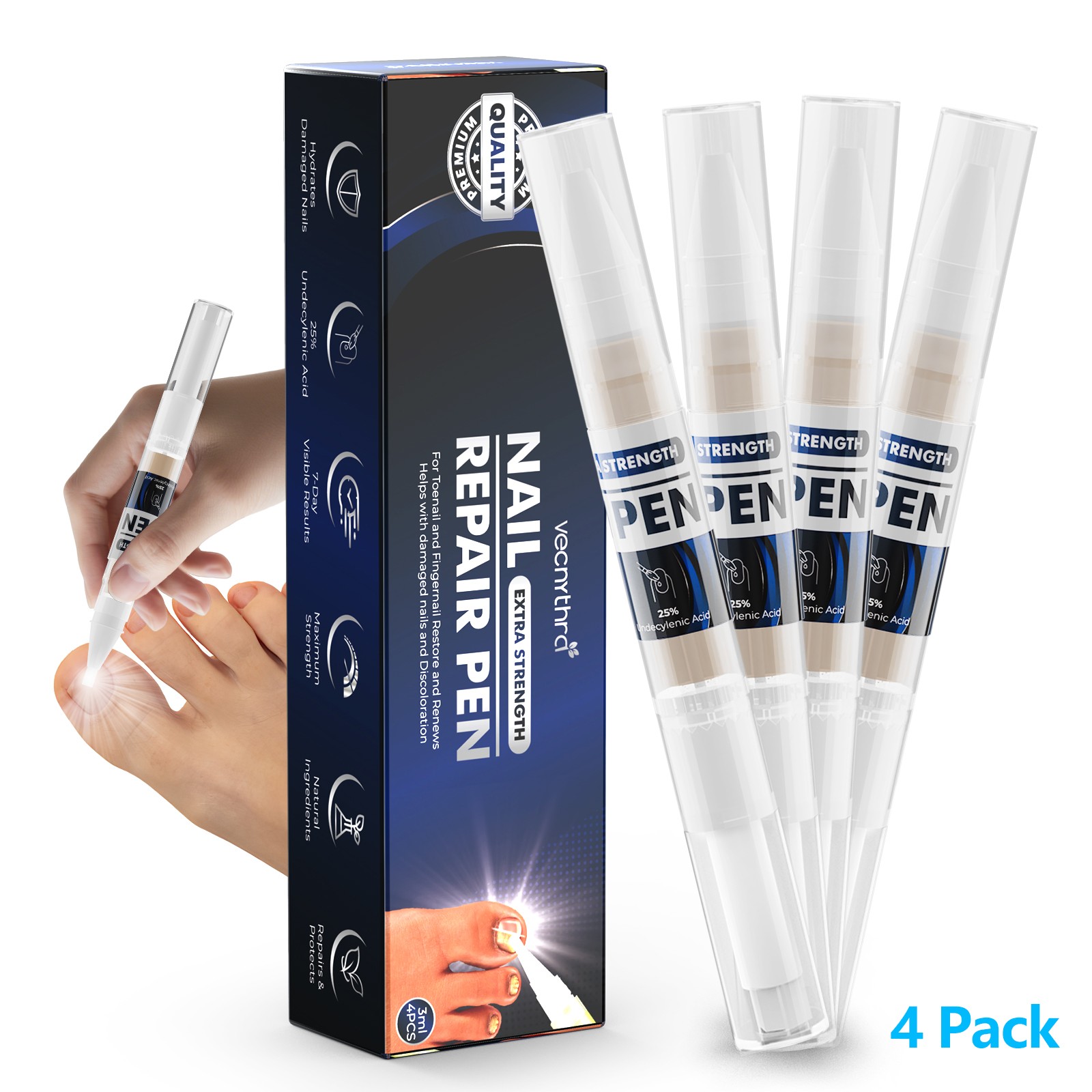 4*Antifungal Pen – 25% Undecylenic Acid, Toenail Fungus Treatment Extra Strength