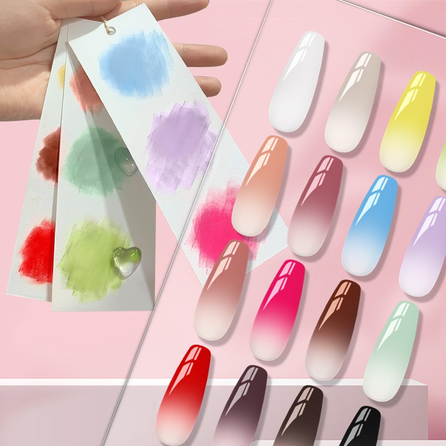 Pat Pat Nail Polish Set,16 Colors Gradient Patting Polish- Highly Pigmented,O…