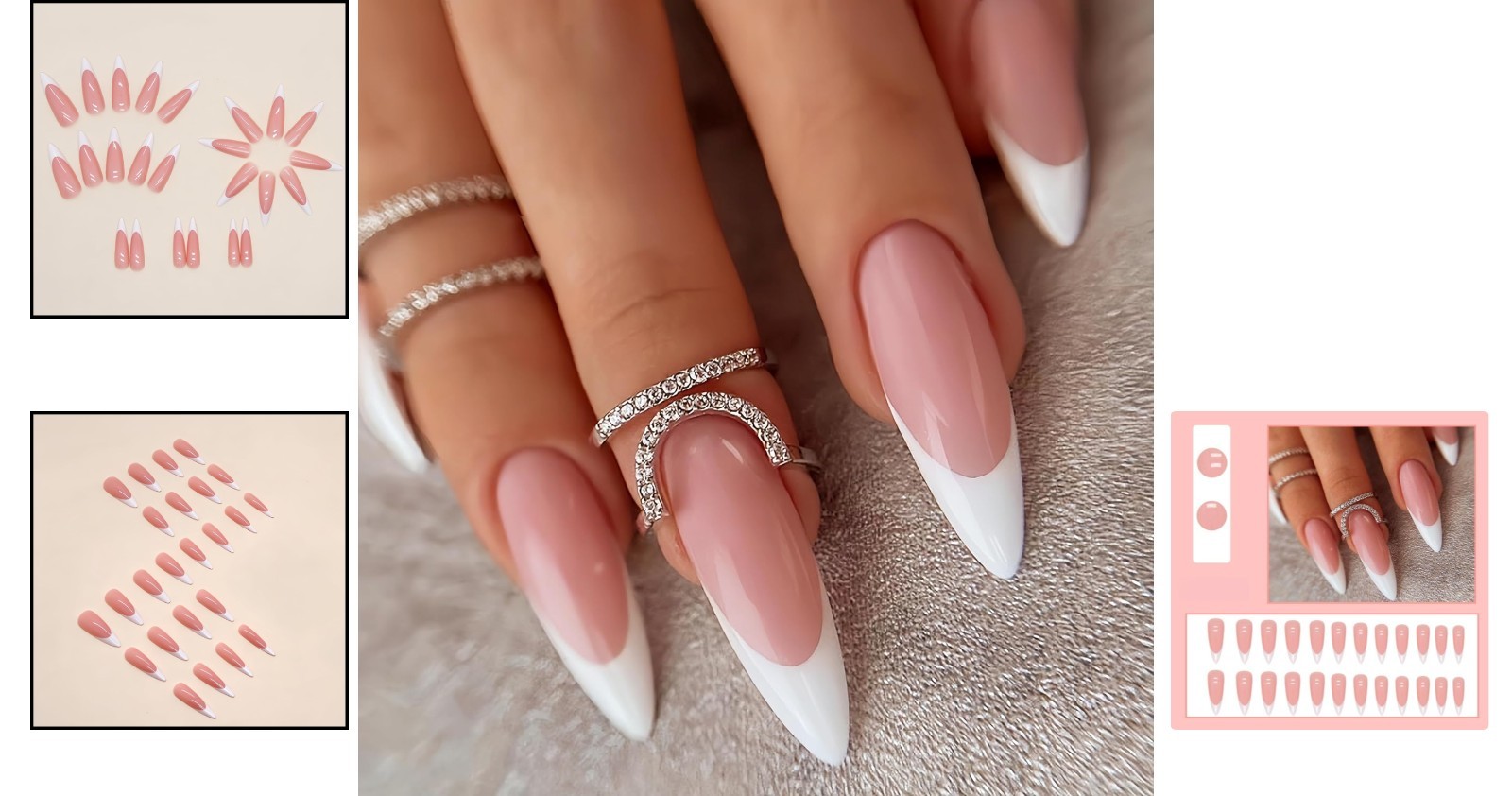 High-Quality 24pcs Nude Pink French Tip Press On Nails – Quick Application