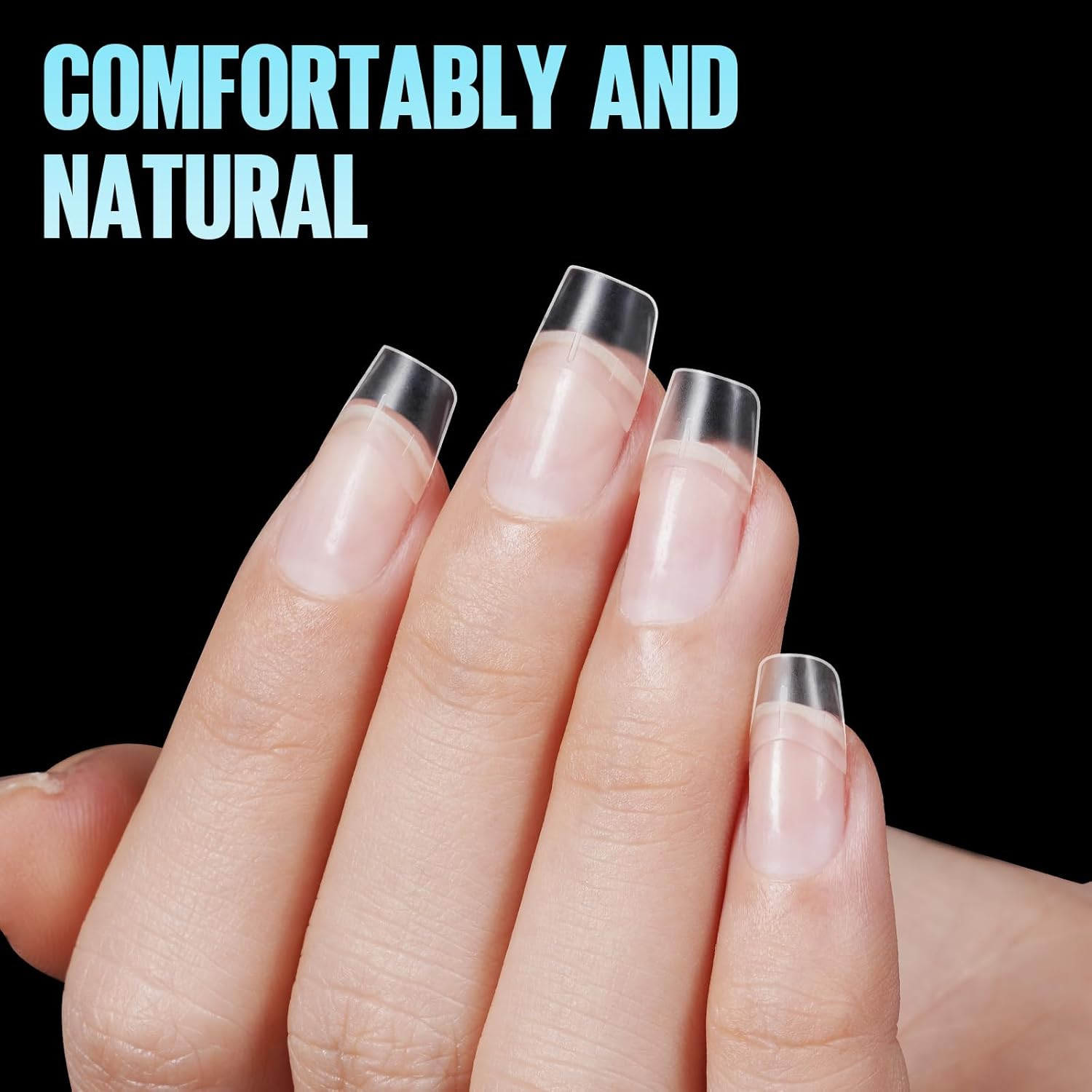 Short Squoval Nail Tips, 510Pcs Acrylic Nails Tips Full Matte, 12 Sizes No C Cur