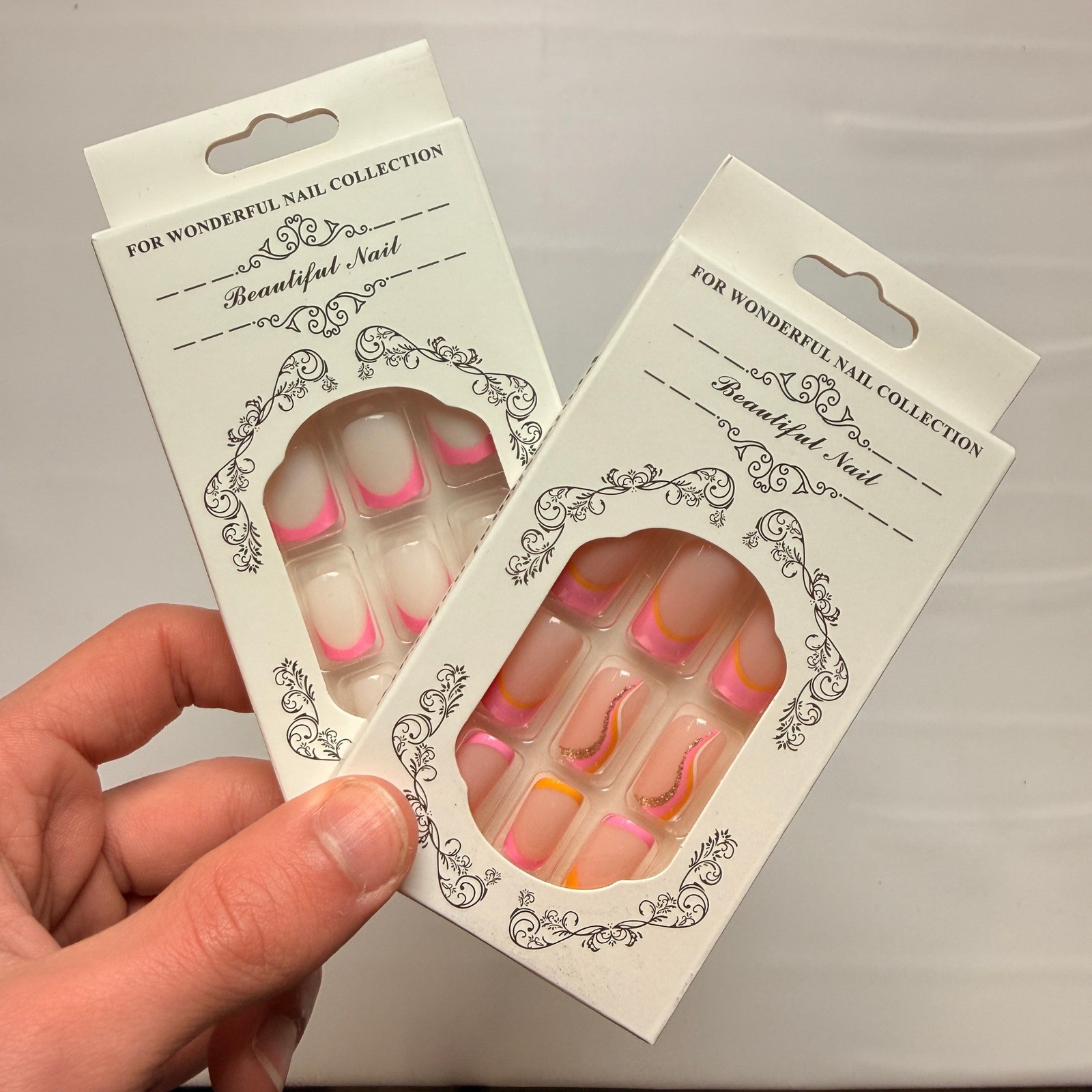 Lot of 10 Pack of 24 New False Press On Nails Assorted Designs and Colors №N37