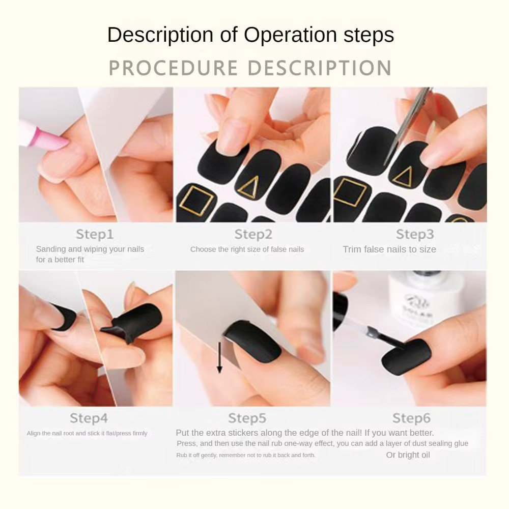 Semi-Cured Gel Nail Stickers Solid Color Nail Semi-Baked Tips Full Paste Nail De