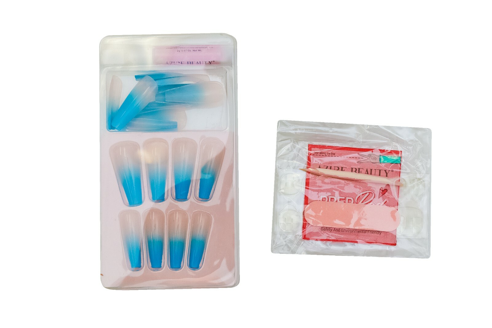 Azure Beauty Effortless Yourself Press On Nails 24 Pieces Nail File Prep Pad
