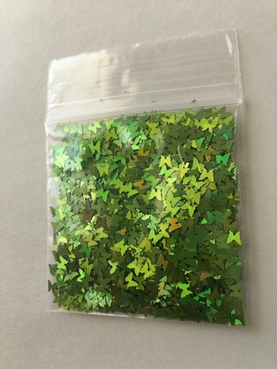 Butterfly Shape (Light Green) 4mm Glitter 1tsp-4Nail Art Face Craft (US Seller)