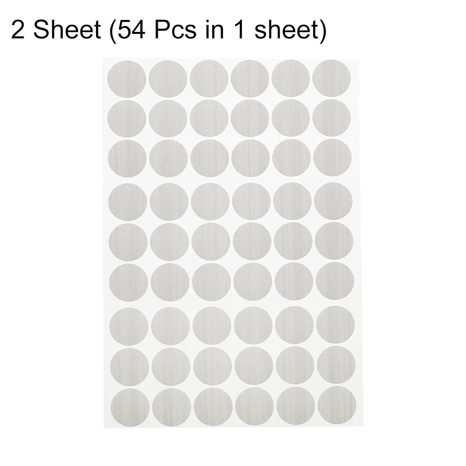 2 Sheets/108Pcs Screw Hole Stickers, 21Mm/0.83Inch PVC Self-Adhesive Screw Cover