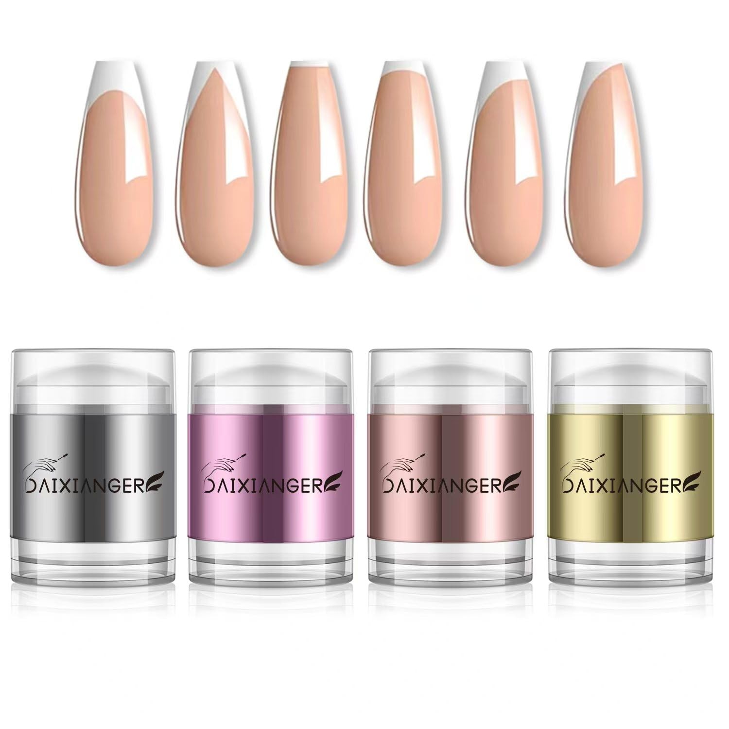 Double-End French Tip Stamp, Professional French Tip Nail Stamper, Clear Sili…