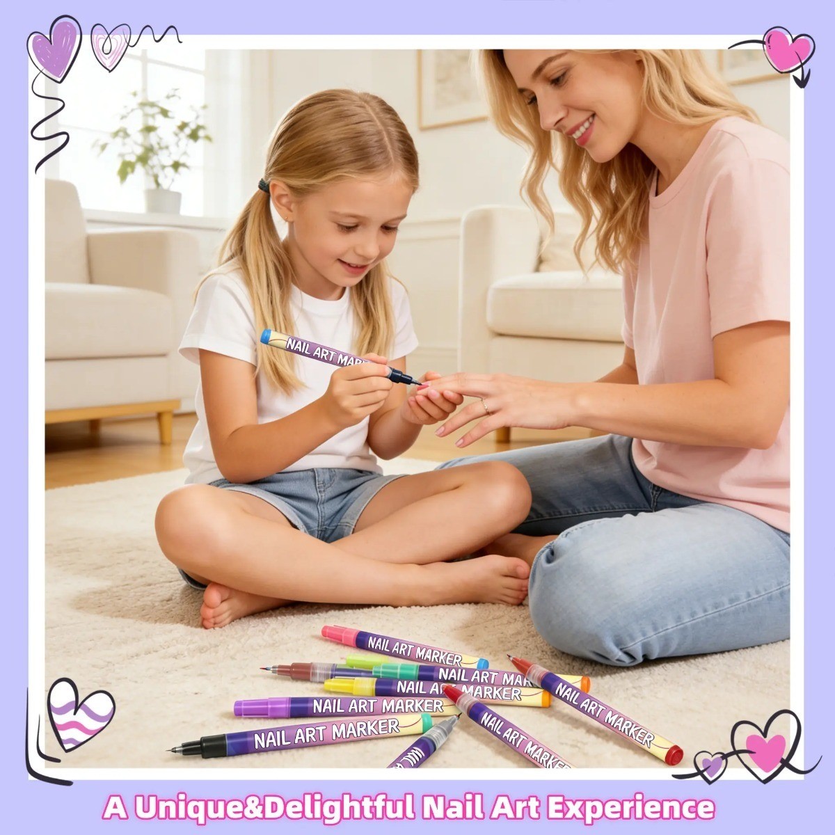 12-Color Water-Based Nail Art Markers Quick Dry Pens for DIY Nail Designs