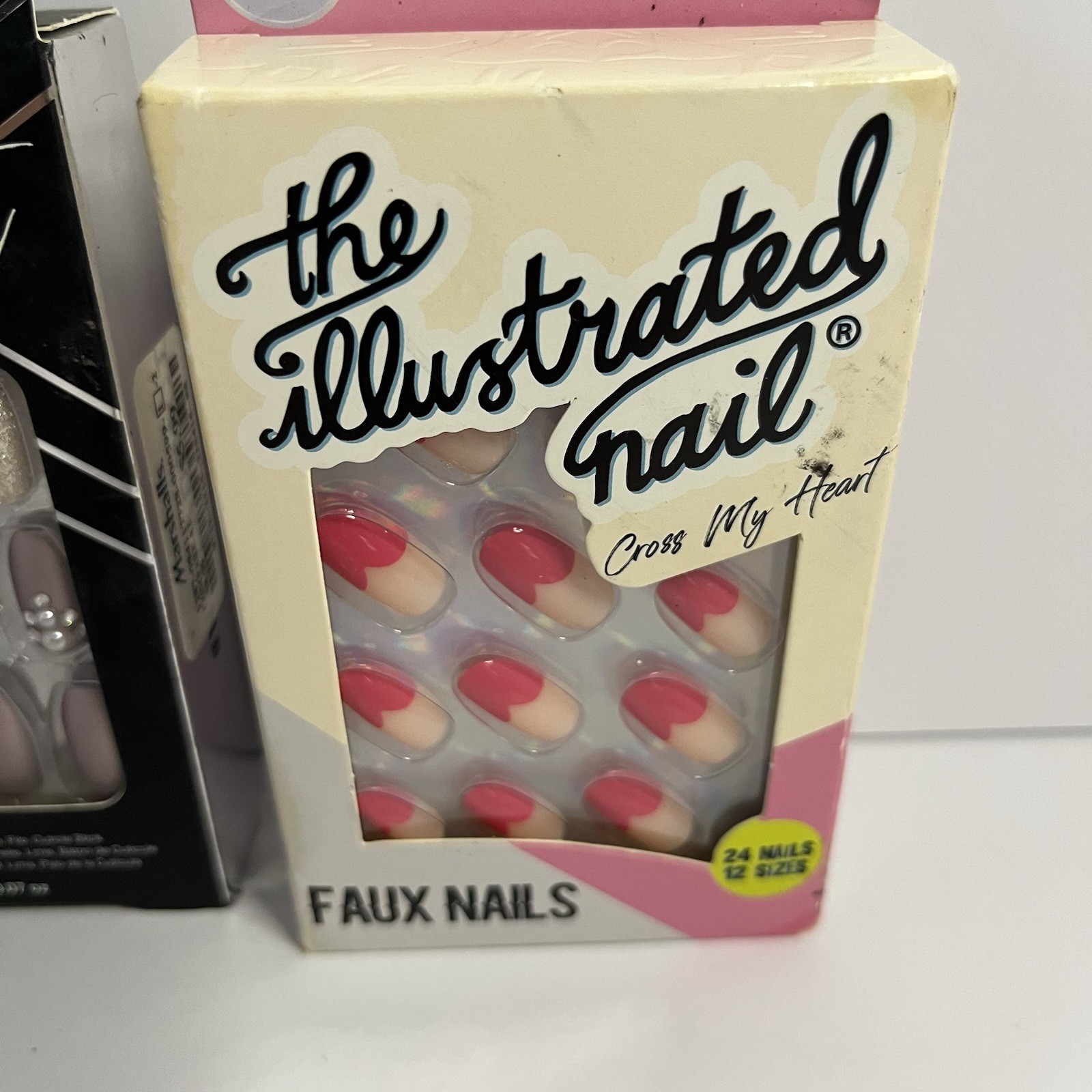 Ardell & The Illustrated Nail Press-On Nails Mauve Gold Pink 3D Shiny