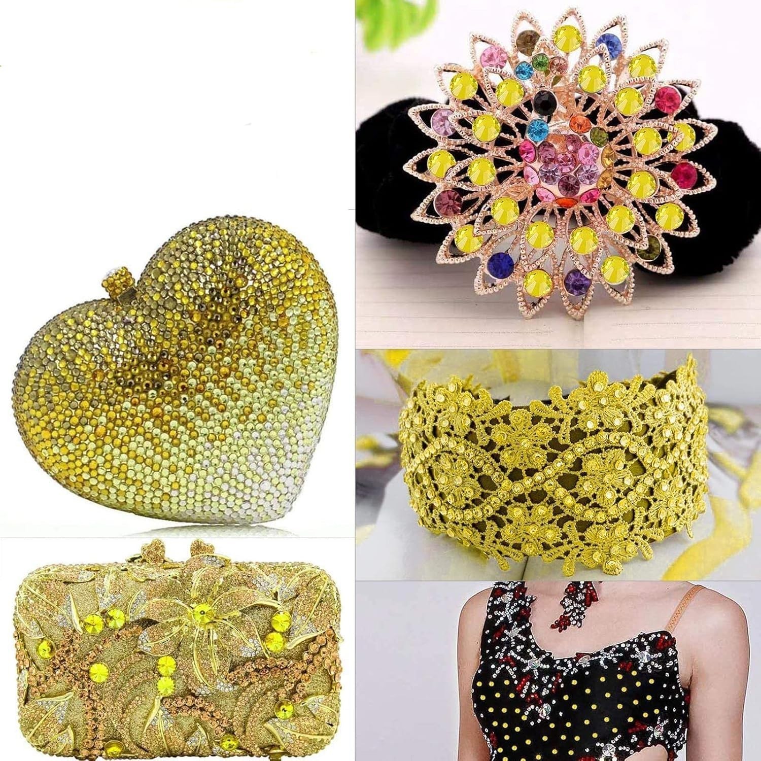 3200PCS Nail Art Rhinestones, Crystal Clear Flatback Rhinestones for Nails, Craf