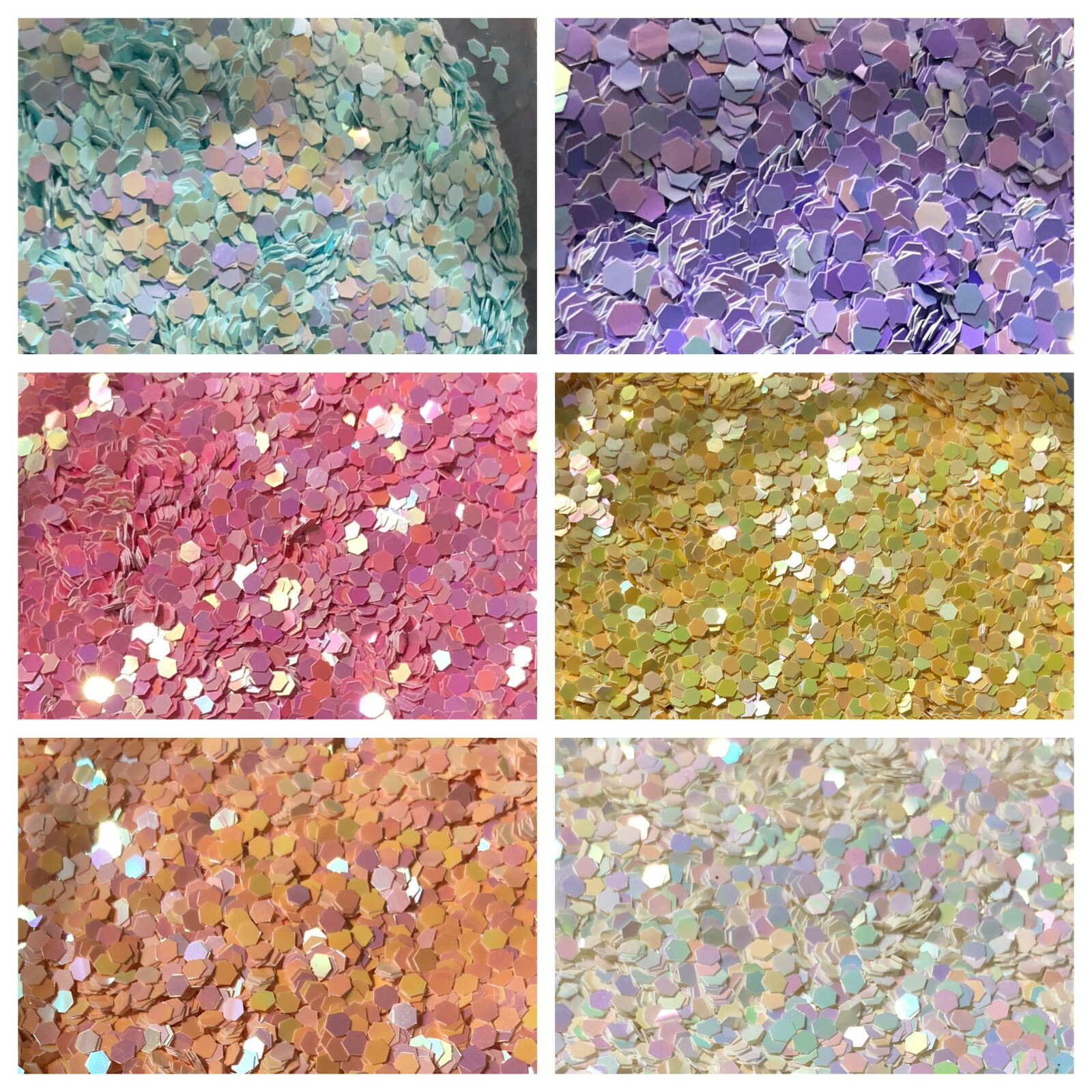 Cosmetic safe And low solvency 2MM Hexagon Pearlescent glitter Nail Art USA