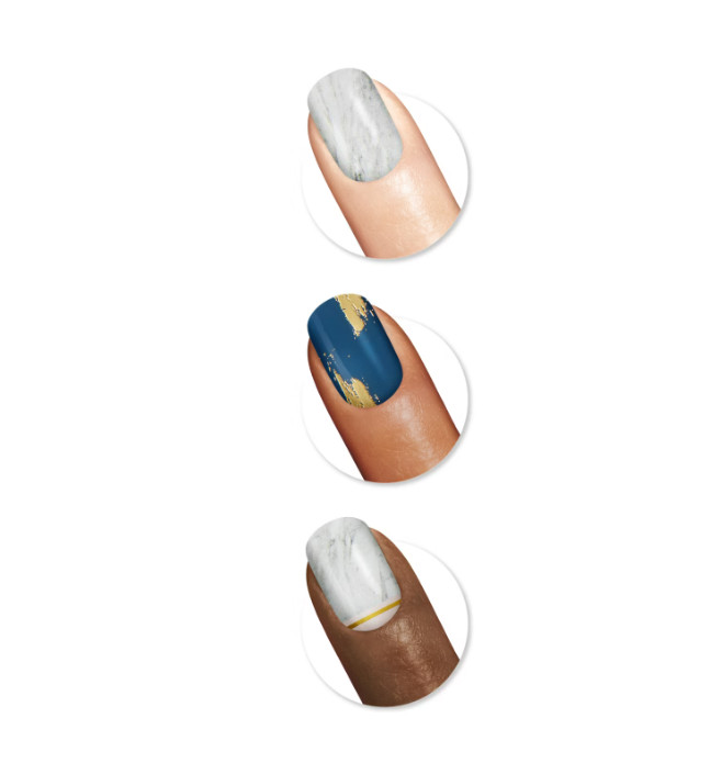 Sally Hansen Salon Effects Nail Strips | No UV Light Needed, Call of Blue-ty