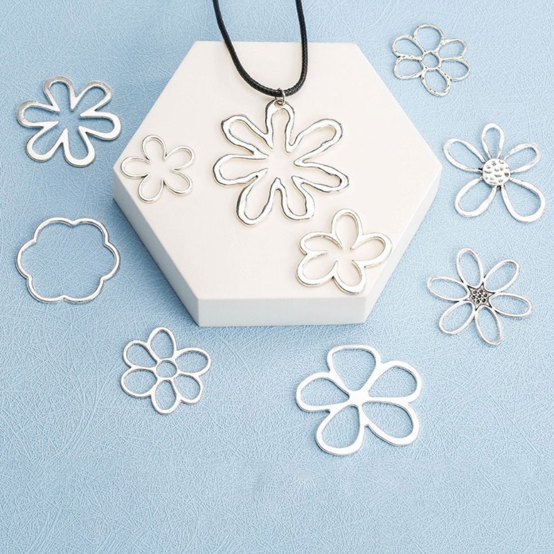 Jewelry Making Irregular Flower Bead Earring Dangle Pendant 3D Flower Charm