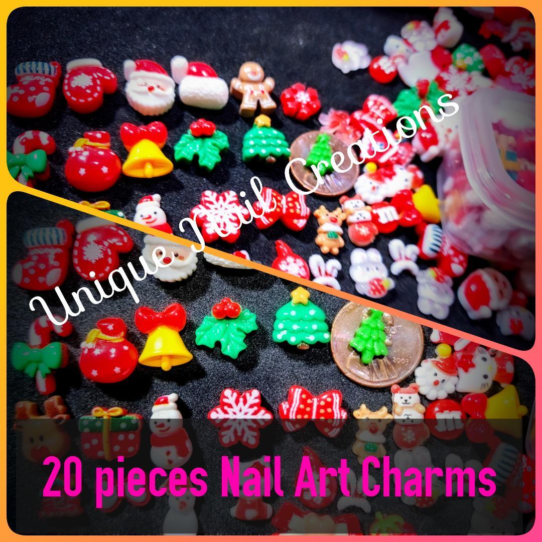 NAIL ART CHARMS JAR U CHOOSE~Nail•Acrylic•Gel•BodyArt•Festival•Craft• DIY•RESIN