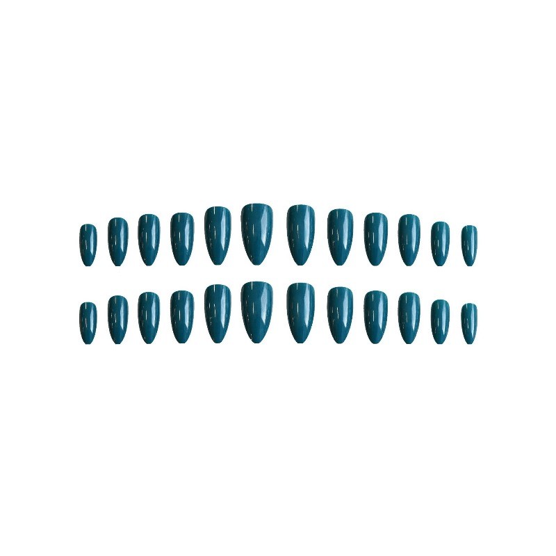 48 Jade Solid Fake Nails – Removable Nails, Suitable for Women and Girls