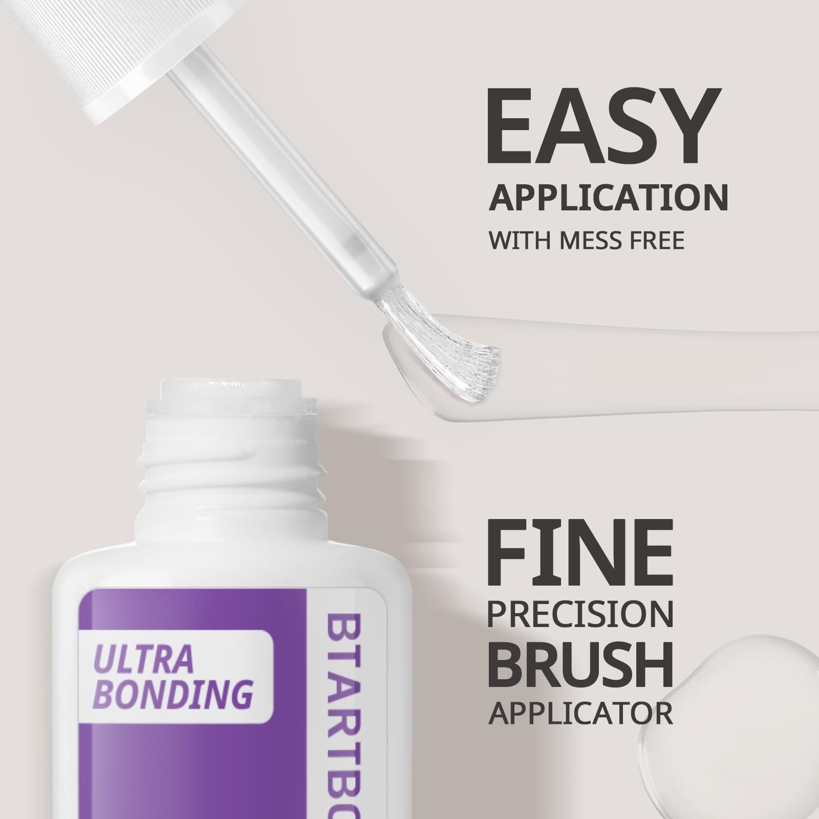 Nail Glue & Remover Set – Acetone-Free, Odorless, Gentle, Quick Apply for Press-