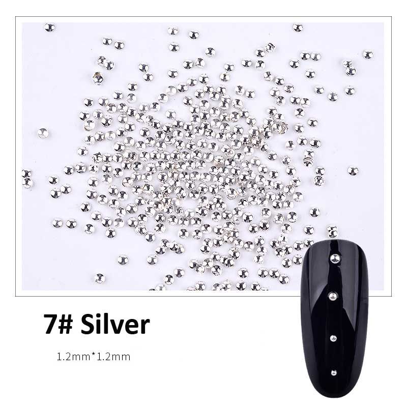Mini Caviar Gold/Silver Beads-Half Round Metal Nail Studs 3D Tiny Rivet Nail Art