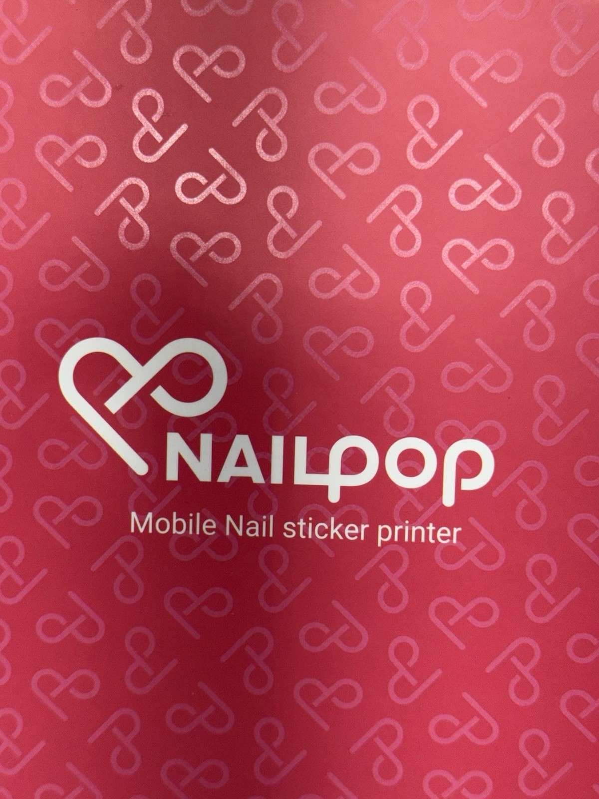 Nailpop Mobile Nail Sticker Printer NP100 Pink Nail Art Machine New