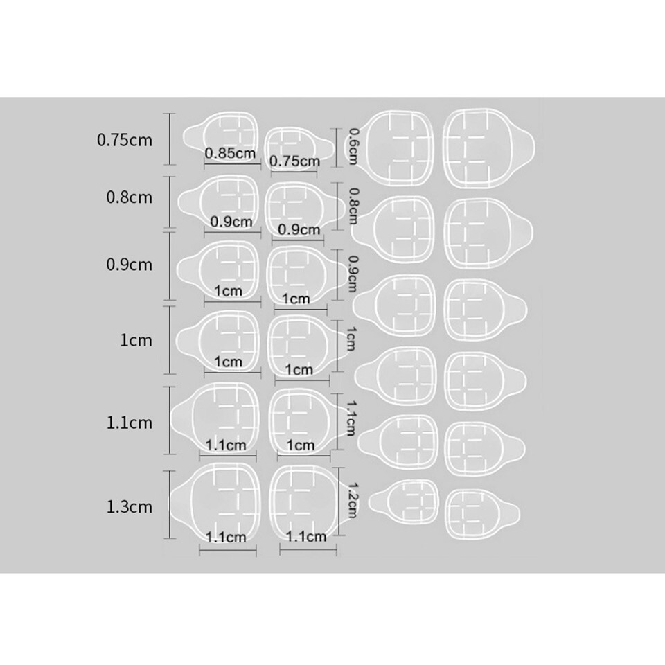 5 sheet Double-Sided Nail Glue Tape Sticker Adhesive Nail Tabs for Press on Tip