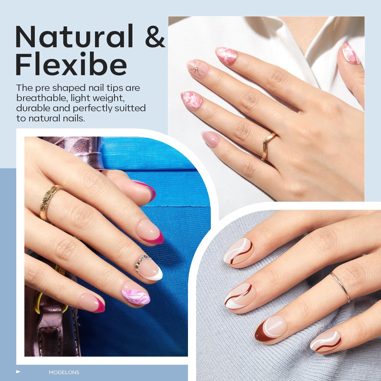 Nail Gel Kit 216 Pcs 12 Sizes Extra Short Almond – DIY Salon Manicure at Home
