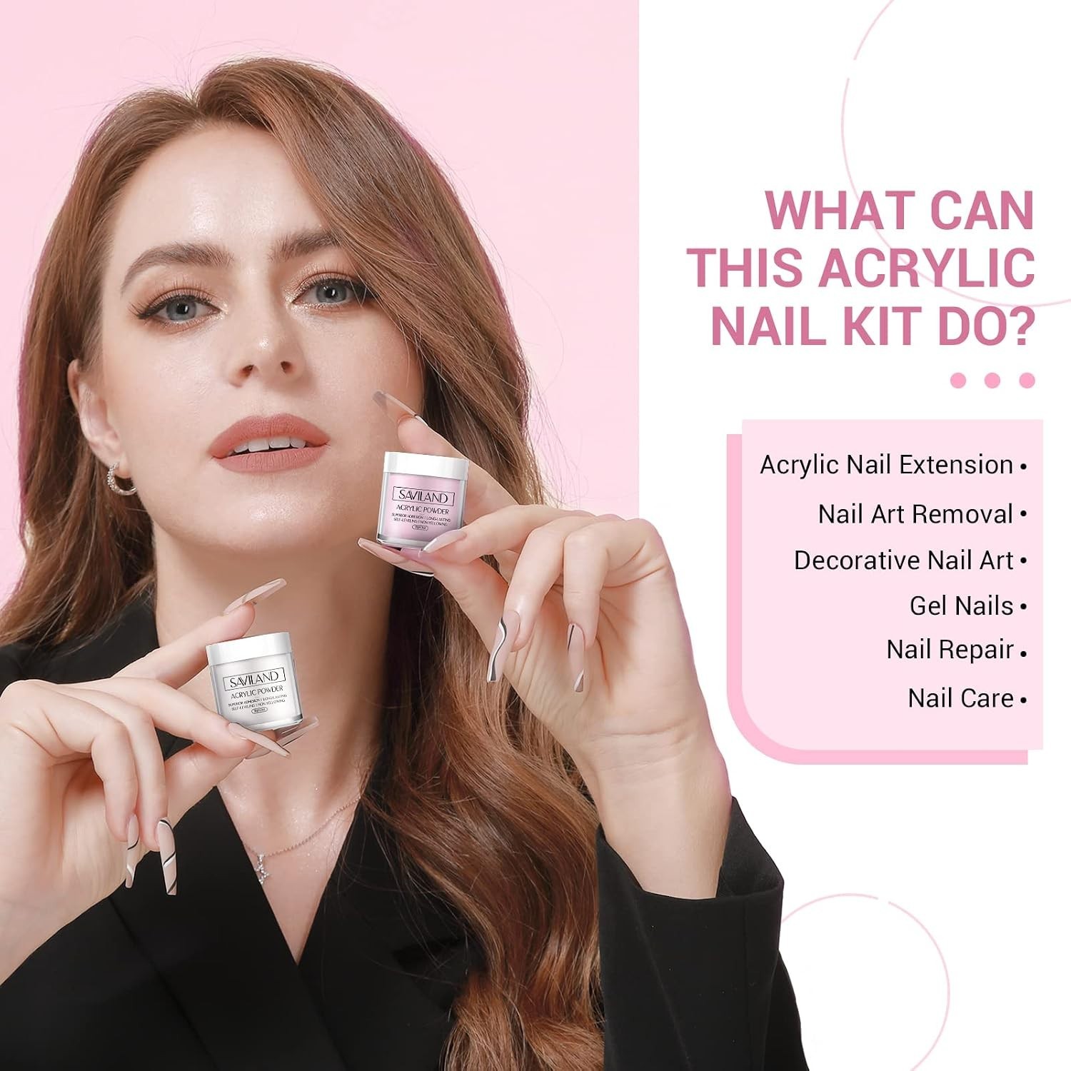 Full Acrylic Nail Kit with Nail Art Accessories