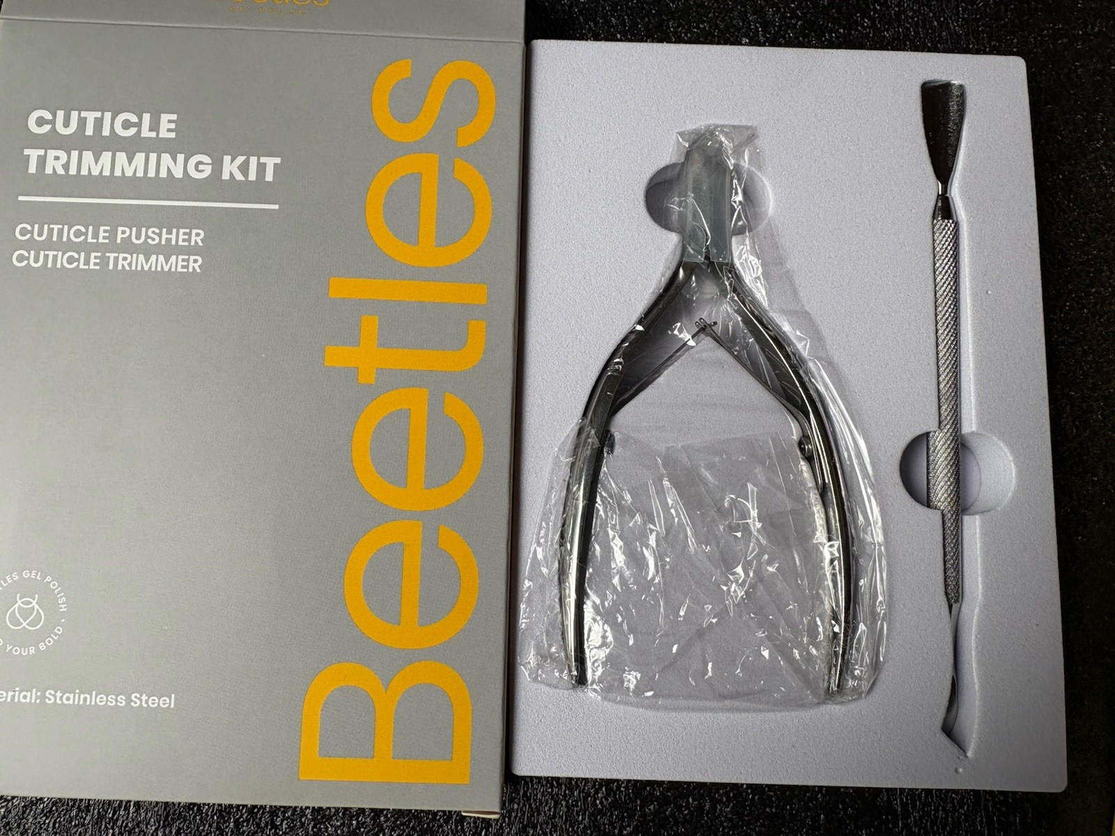 Beetles Nail Art Bundle 4 Piece Nail Art Brushes, Stamp Set, Cuticle Trimmer ..