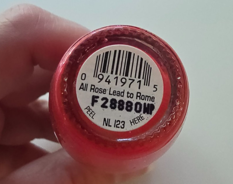 OPI Nail Polish Discontinued All Rose Lead To Rome Red Pink Flash