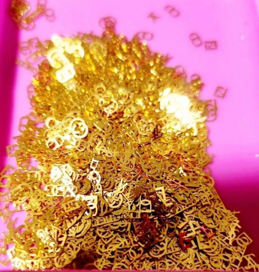NWT NAIL ART DESIGN GOLD METAL NAIL FINDINGS: ULTIMATE MIX N°1!