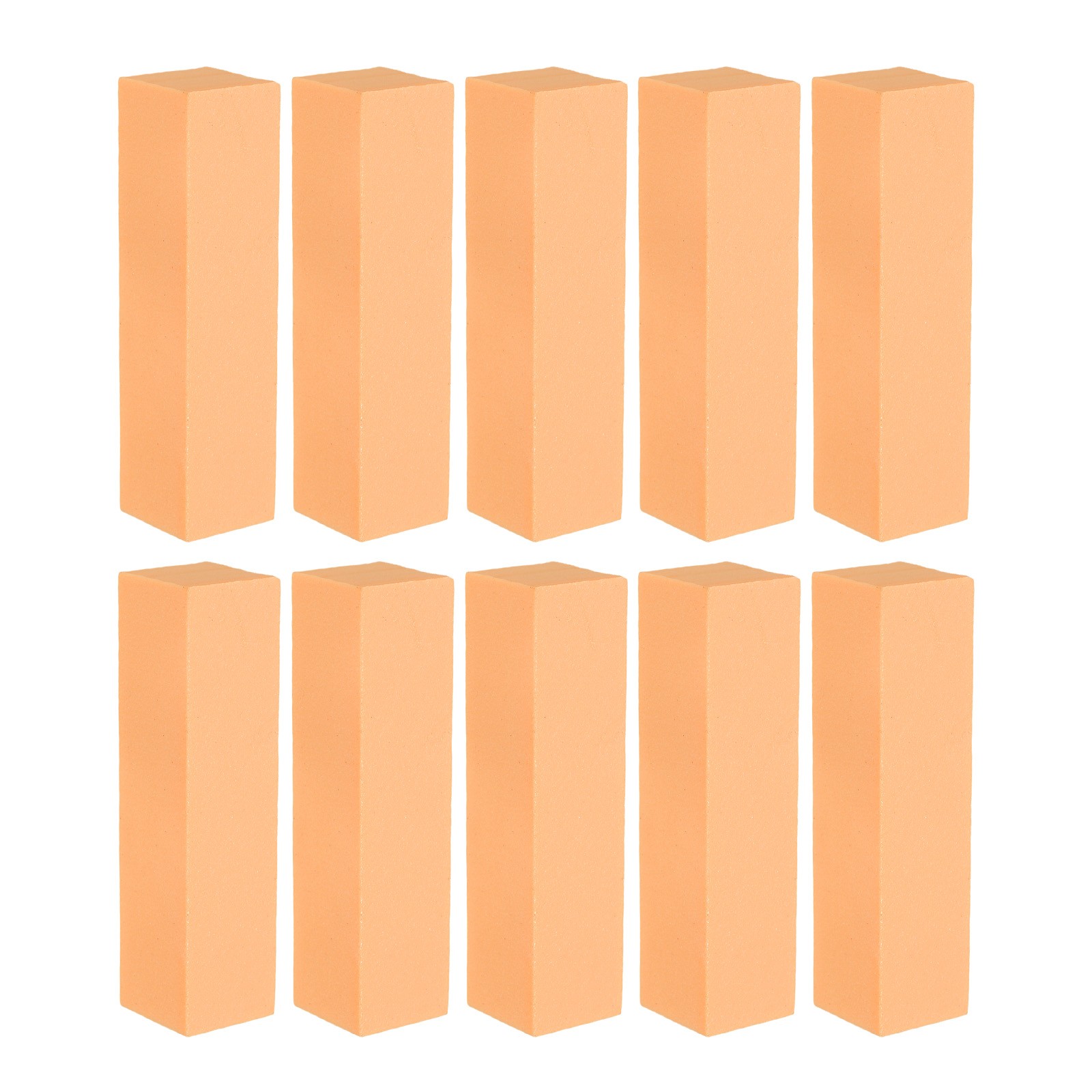 10pcs Nail Buffer Block 120 Grits Nail File for Nail Buffing, Orange