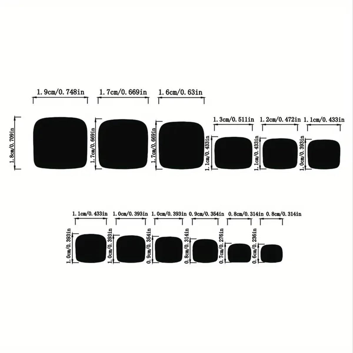 French Tip & Flower Toenails, 24Pcs Reusable, Glossy Acrylic, Square Shape, P…