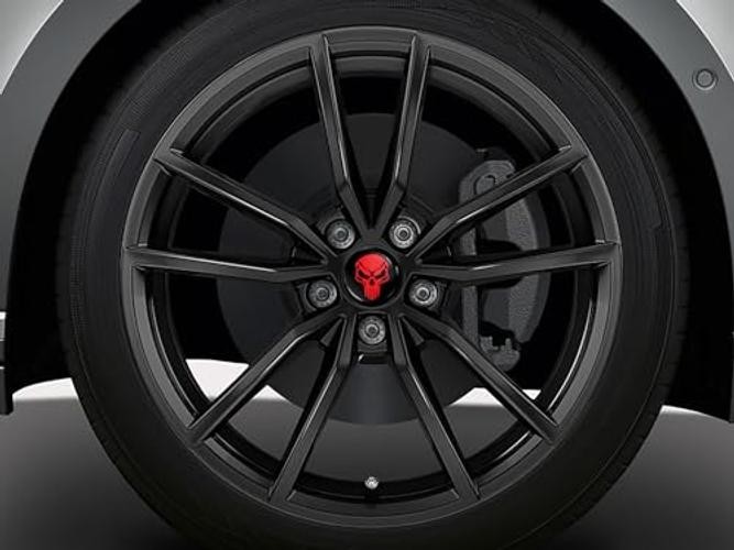 Biomar Labs 4 x 45 mm 3D Gel Silicone Stickers for Hubcaps Wheel Hub Cap Cover