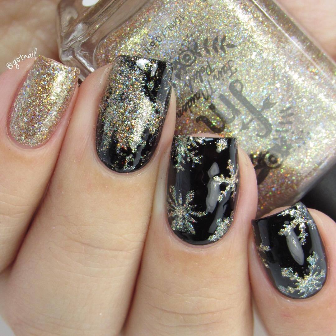 Silver Merry Snowflakes Stencils for Nails, Christmas Nails, Nail Art