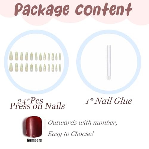 Press on Nails Long Square Fake Nails Green Glue on 3D Texture Gold BNB215