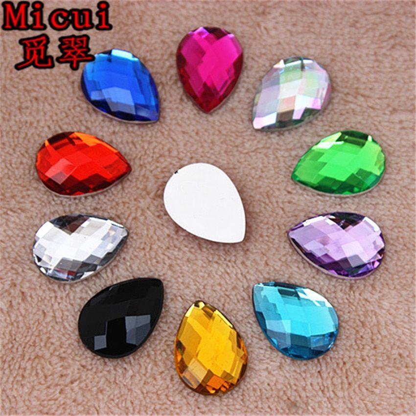 Mixed Shape Acrylic Bead 300pcs Non Hotfix Flatback Gem Beads 3D Nail Art Stones