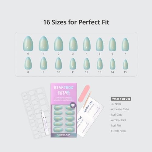 Press On Nails Short – Semester Glow – Easy-to-Apply Blue & A9-Semester Glow