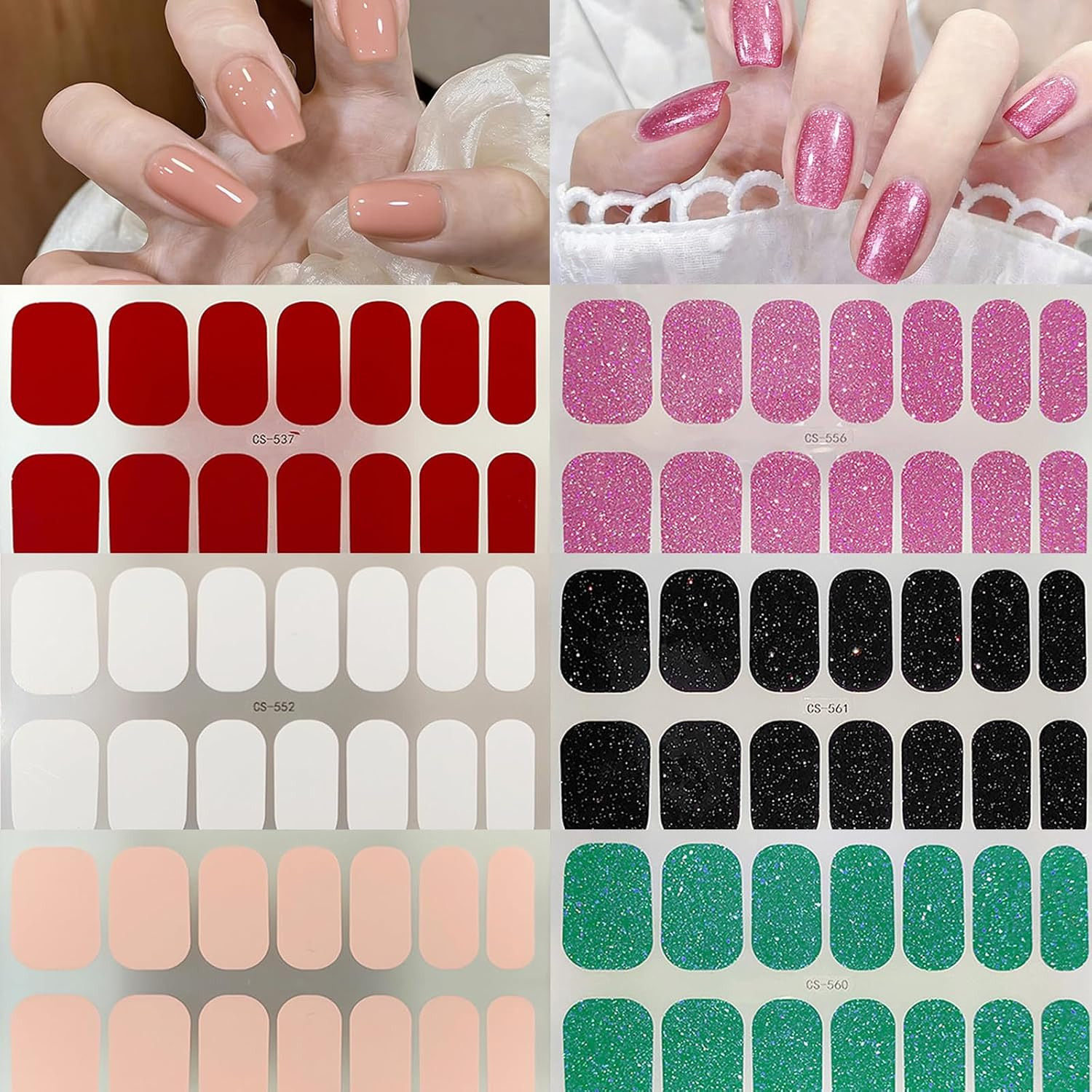 8 Sheets Summer Flower Nail Art Stickers Self-Adhesive Floral Nail Decals with R