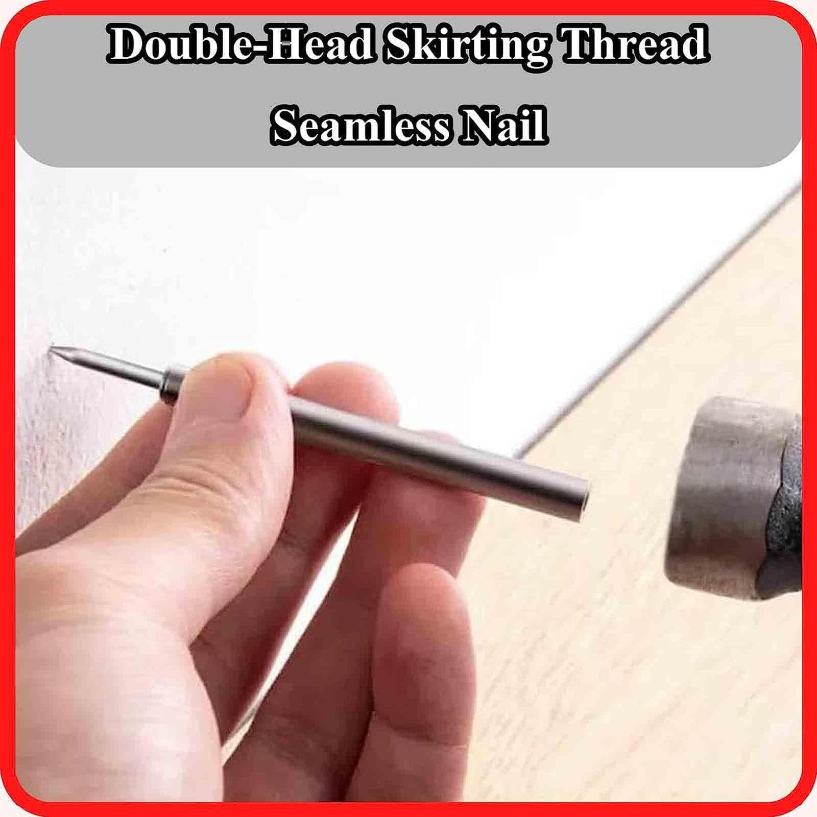Shakven Double-Head Skirting Thread Seamless Nail | Double Ended Baseboard Invis