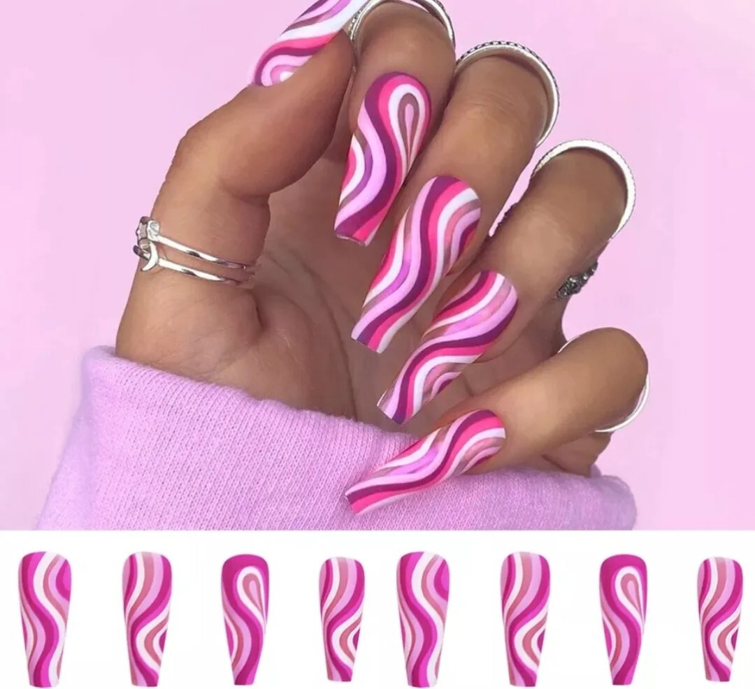 press on nails long X 24 Tips