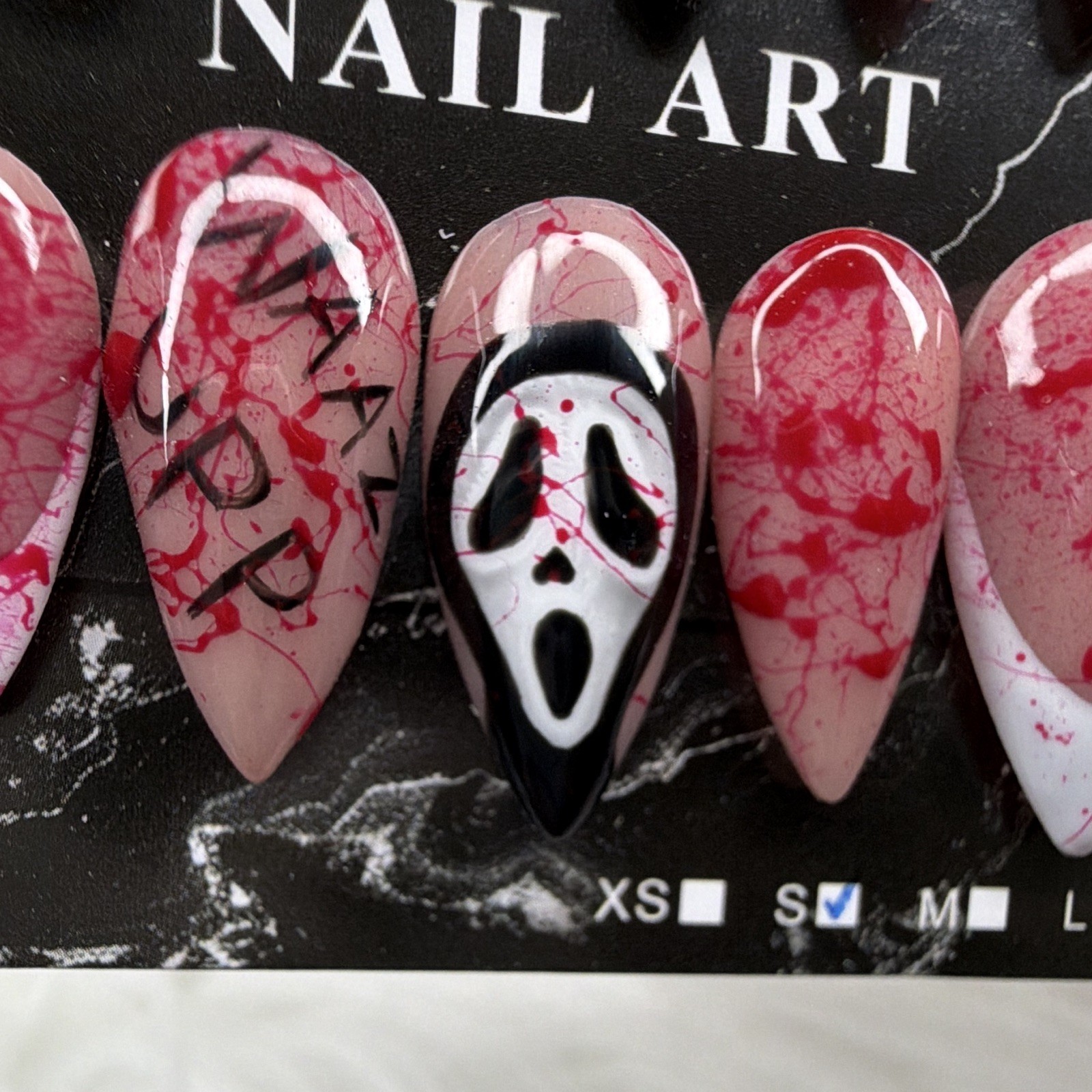 Hailey’s Slayed Nailz Halloween Stiletto Medium Shiny Full Cover Press-On Nails
