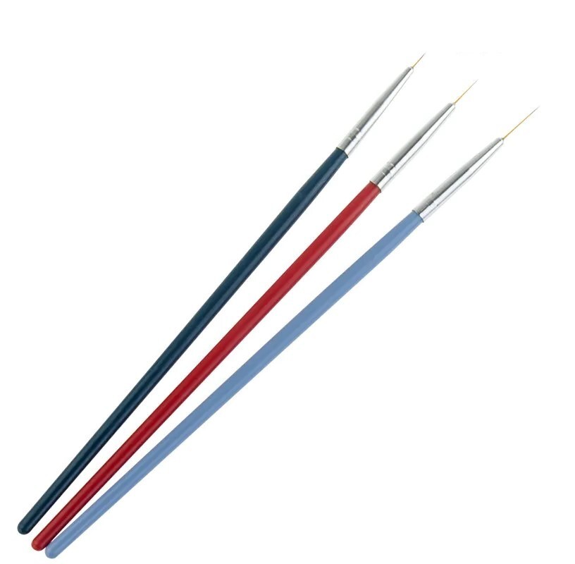 3 Pcs set DIY Nail Art Liner Painting Pen 3D Tips Acrylic UV Gel Brushes Drawing